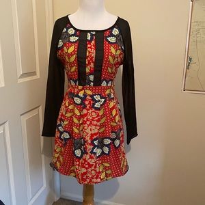 Lovemarks multicolor floral sheer sleeve dress